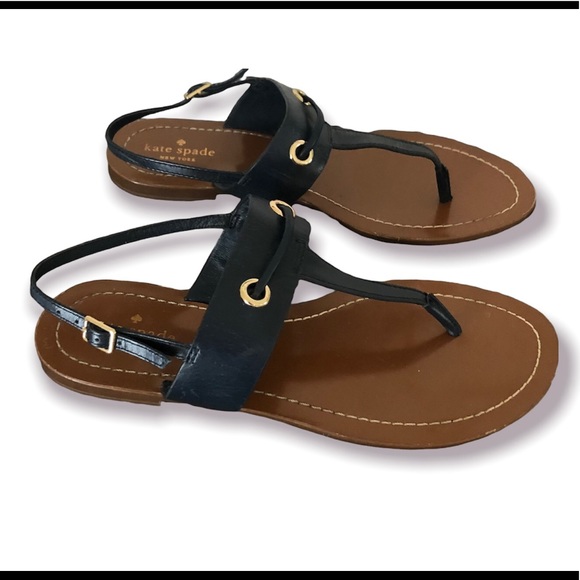 Kate Spade Carolina Leather Thong Sandals. - Picture 8 of 8